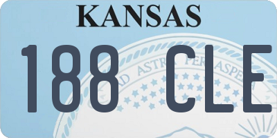 KS license plate 188CLE