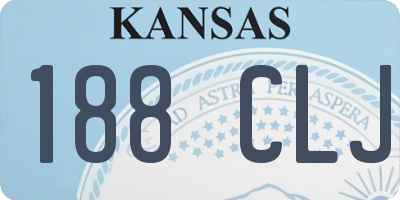 KS license plate 188CLJ