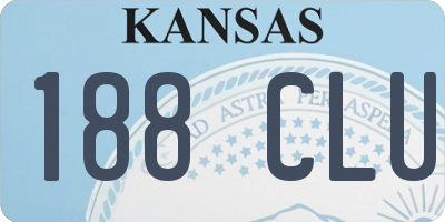KS license plate 188CLU