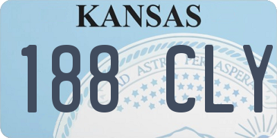 KS license plate 188CLY