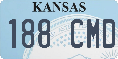 KS license plate 188CMD