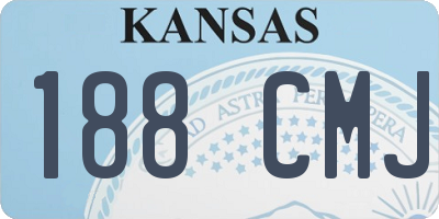 KS license plate 188CMJ