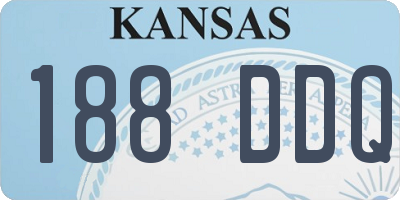 KS license plate 188DDQ