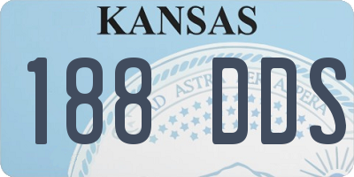 KS license plate 188DDS
