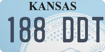 KS license plate 188DDT