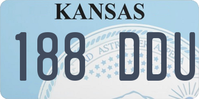 KS license plate 188DDU