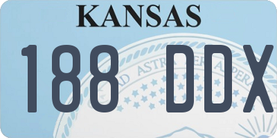KS license plate 188DDX