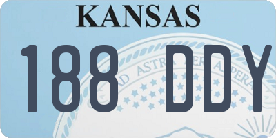 KS license plate 188DDY