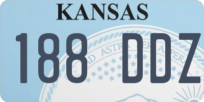 KS license plate 188DDZ