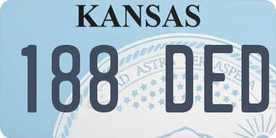 KS license plate 188DED