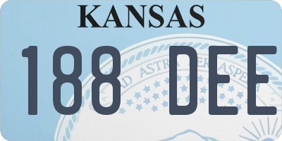 KS license plate 188DEE
