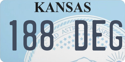 KS license plate 188DEG