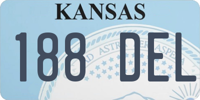 KS license plate 188DEL