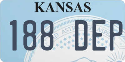 KS license plate 188DEP