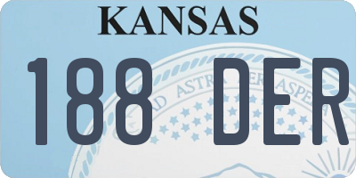 KS license plate 188DER