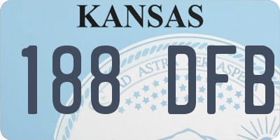 KS license plate 188DFB