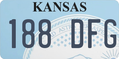 KS license plate 188DFG
