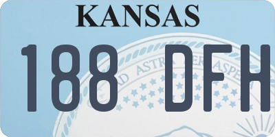 KS license plate 188DFH