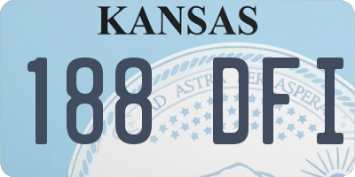 KS license plate 188DFI