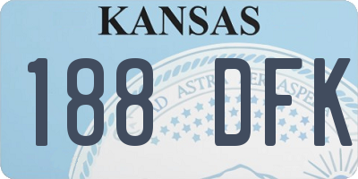 KS license plate 188DFK