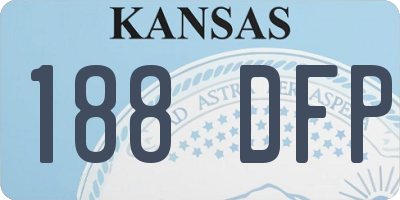 KS license plate 188DFP