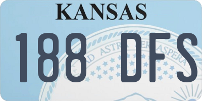 KS license plate 188DFS