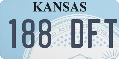 KS license plate 188DFT