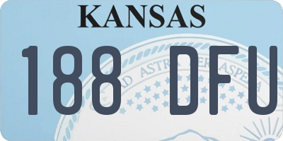 KS license plate 188DFU