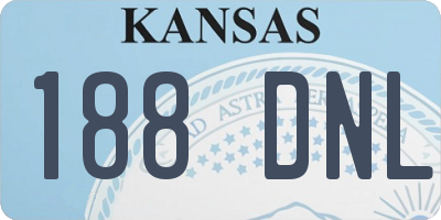KS license plate 188DNL