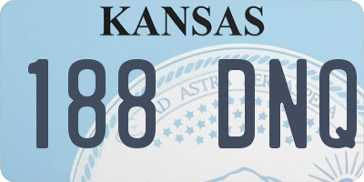 KS license plate 188DNQ