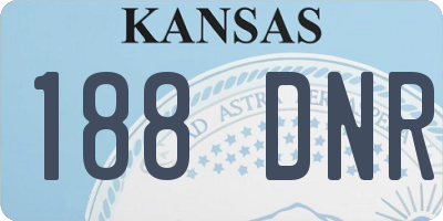 KS license plate 188DNR