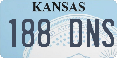 KS license plate 188DNS