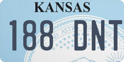 KS license plate 188DNT