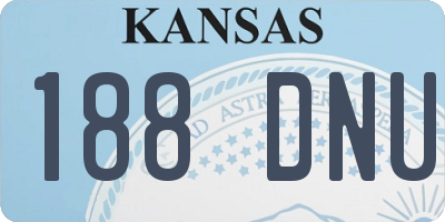 KS license plate 188DNU