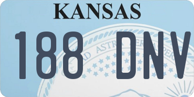 KS license plate 188DNV