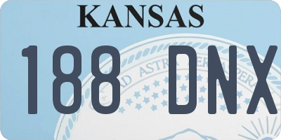 KS license plate 188DNX