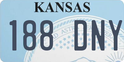 KS license plate 188DNY