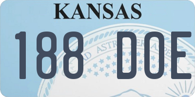 KS license plate 188DOE