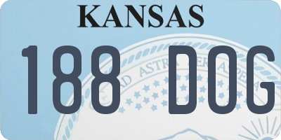 KS license plate 188DOG