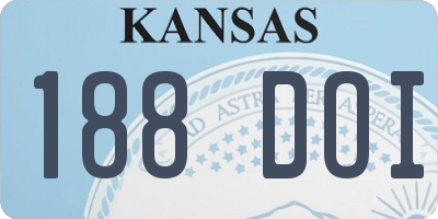 KS license plate 188DOI