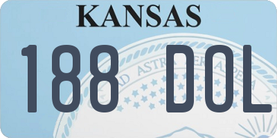 KS license plate 188DOL