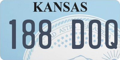 KS license plate 188DOQ