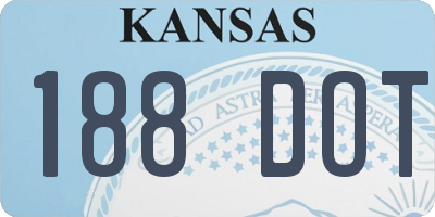 KS license plate 188DOT