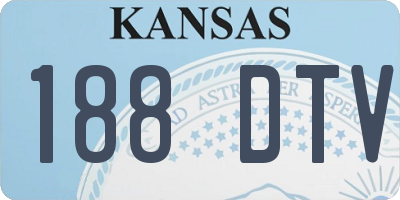 KS license plate 188DTV