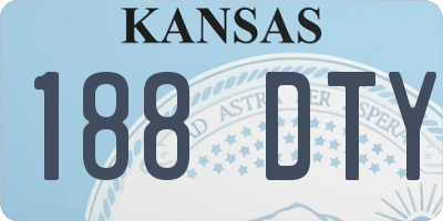 KS license plate 188DTY