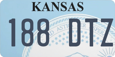 KS license plate 188DTZ