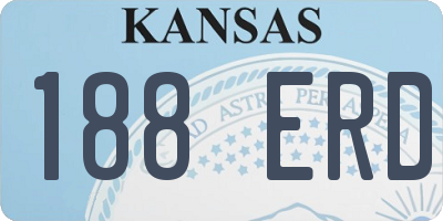 KS license plate 188ERD