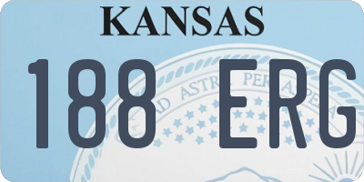 KS license plate 188ERG