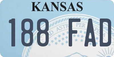 KS license plate 188FAD