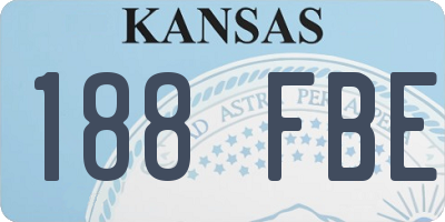 KS license plate 188FBE